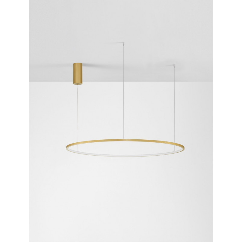 Lampa wisząca nowoczesna okrągła Cirkel LED 100cm szczotkowane złoto