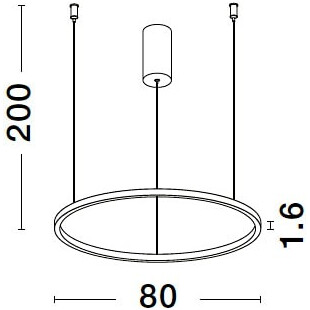 Lampa wisząca LED Cirkel - Nowoczesny design, 80cm - Decolab24