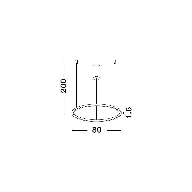 Lampa wisząca LED Cirkel - Nowoczesny design, 80cm - Decolab24