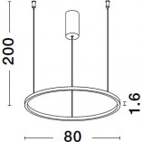 Lampa wisząca LED Cirkel - Nowoczesny design, 80cm - Decolab24
