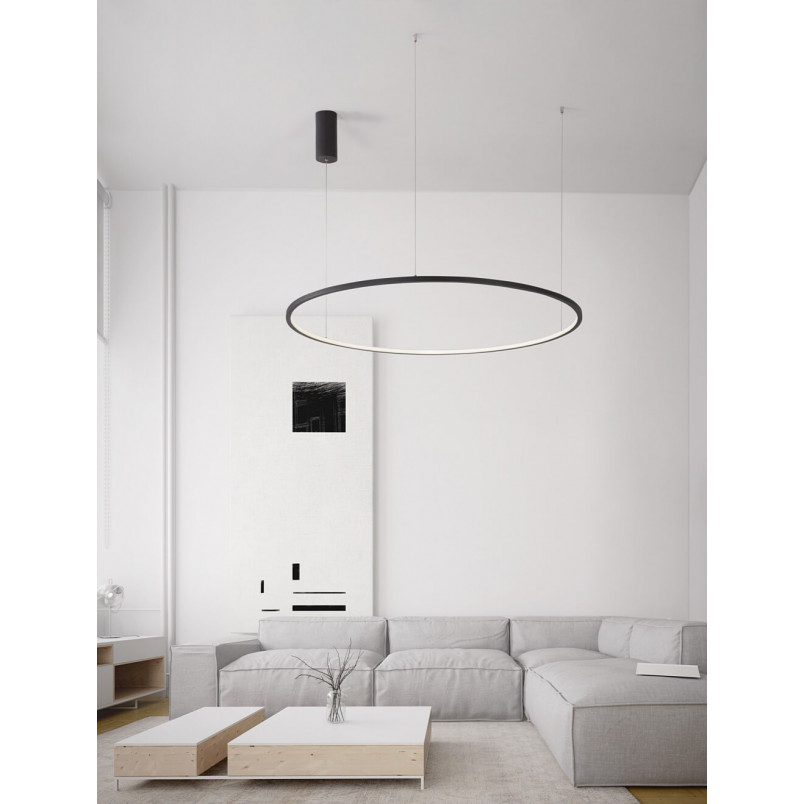 Lampa Wisząca Cirkel LED Czarna | Nowoczesna Lampa Decolab24