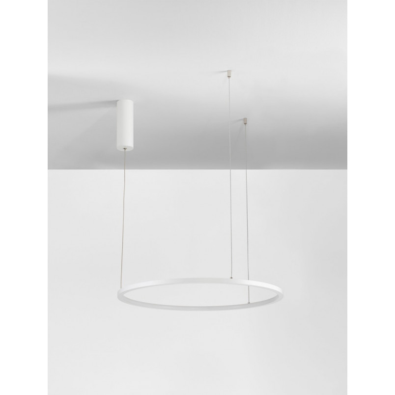 Lampa Wisząca Cirkel LED - Nowoczesna, Okrągła, Biała | Decolab24