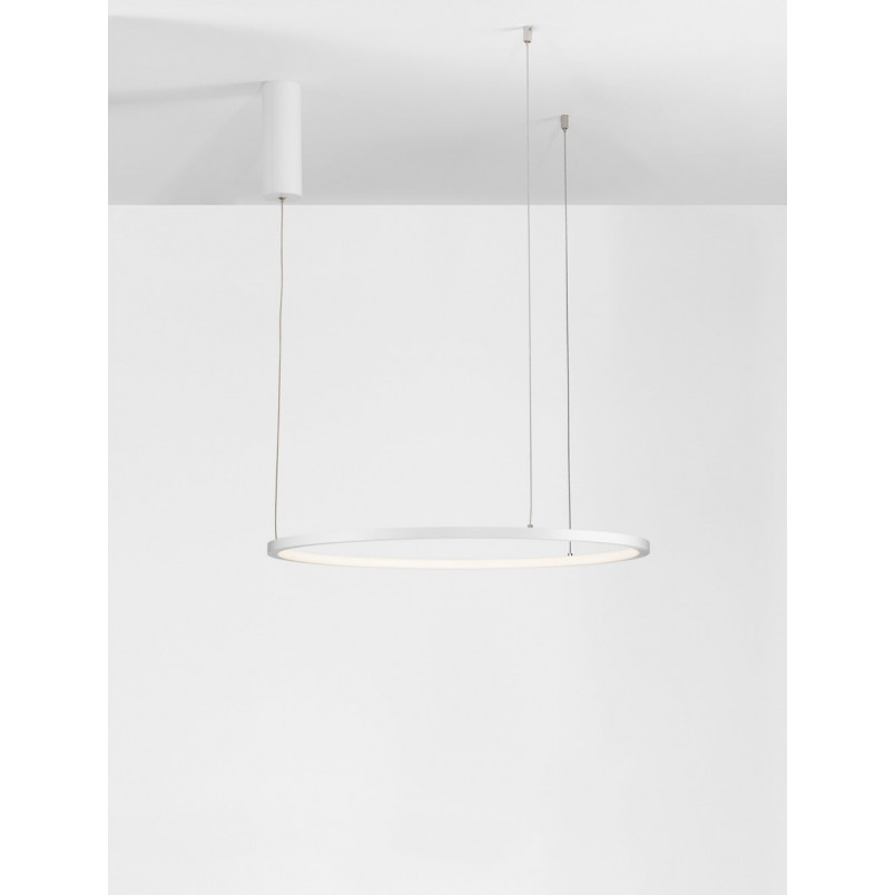 Lampa Wisząca Cirkel LED - Nowoczesna, Okrągła, Biała | Decolab24