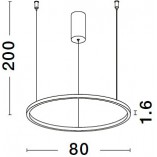 Lampa Wisząca LED Cirkel 80cm - Nowoczesny Design | Decolab24