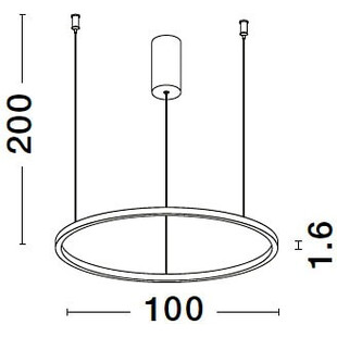 Lampa wisząca LED Cirkel | Nowoczesny design, 100cm