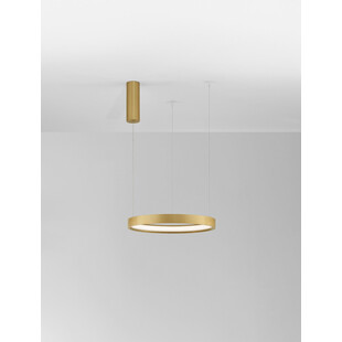 Lampa wisząca okrągła Bunder LED 40cm szczotkowane złoto