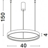 Lampa Wisząca Bunder LED Złota | Decolab24