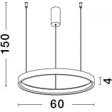 Lampa Wisząca LED Bunder - Złoto Szczotkowane | Decolab24