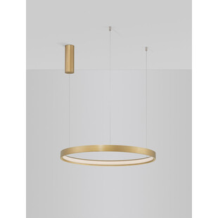 Lampa wisząca okrągła Bunder LED 60cm szczotkowane złoto