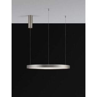 Lampa wisząca okrągła Bunder LED 60cm szczotkowane srebro