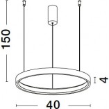 Lampa wisząca LED Bunder - Srebrna, Okrągła | Decolab24