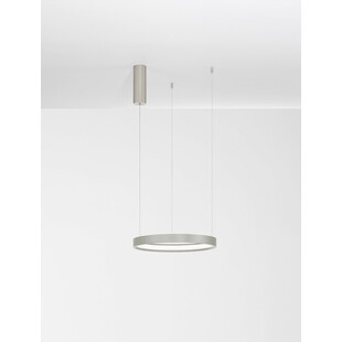Lampa wisząca okrągła Bunder LED 40cm szczotkowane srebro