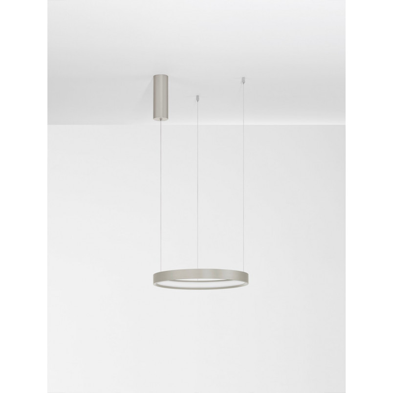 Lampa wisząca LED Bunder - Srebrna, Okrągła | Decolab24