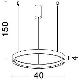 Lampa wisząca LED Bunder | Czarna, 40cm | Decolab24