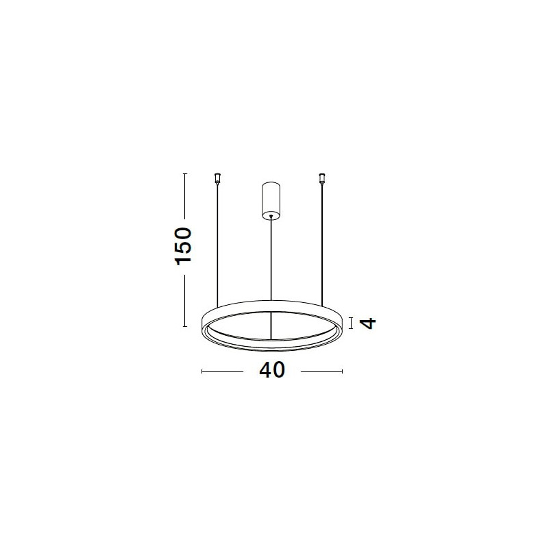 Lampa wisząca LED Bunder | Czarna, 40cm | Decolab24