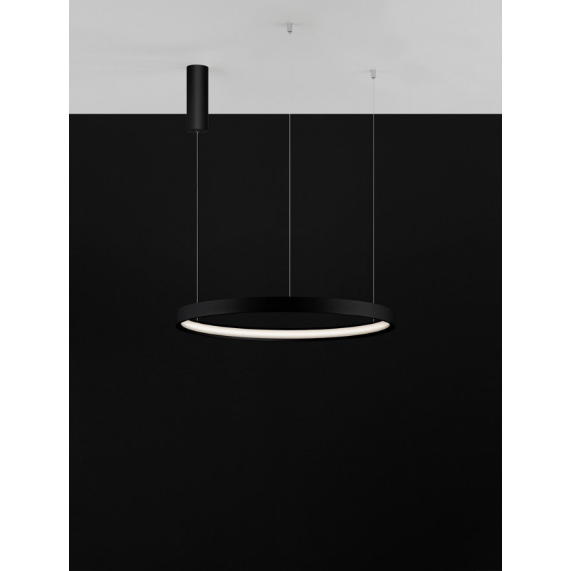 Lampa wisząca okrągła Bunder LED 60cm czarna