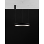 Lampa wisząca okrągła Bunder LED 60cm czarna