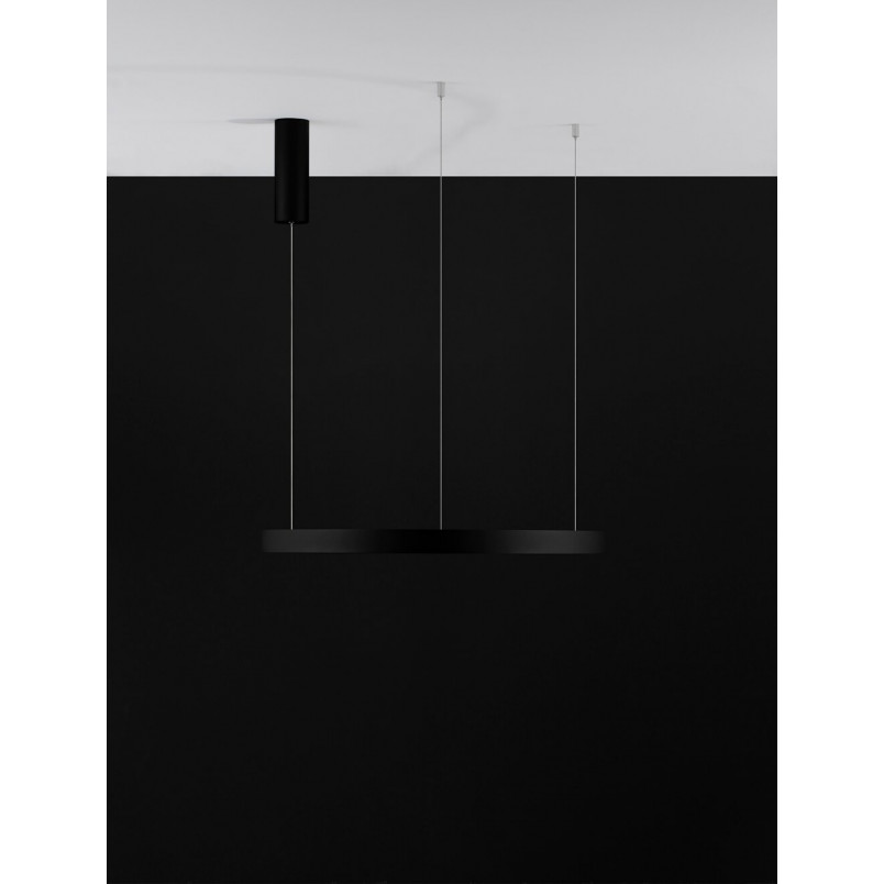 Lampa wisząca okrągła Bunder LED 60cm czarna