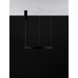 Lampa wisząca okrągła Bunder LED 60cm czarna