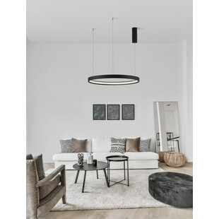 Lampa wisząca okrągła Bunder LED 60cm czarna
