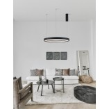 Lampa wisząca okrągła Bunder LED 60cm czarna