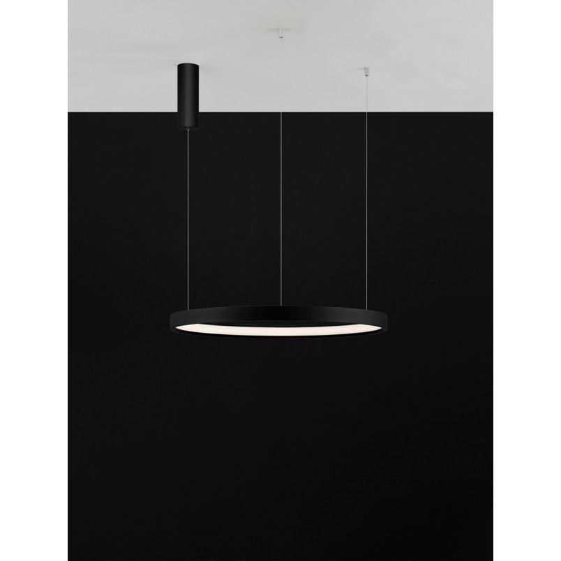 Lampa wisząca okrągła Bunder LED 60cm czarna