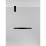 Lampa wisząca okrągła Bunder LED 60cm czarna