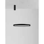 Lampa wisząca okrągła Bunder LED 60cm czarna