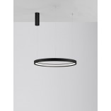 Lampa wisząca okrągła Bunder LED 60cm czarna