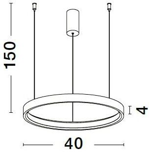 Lampa Wisząca LED Bunder 40cm Biała - Nowoczesny Design