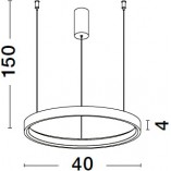 Lampa Wisząca LED Bunder 40cm Biała - Nowoczesny Design