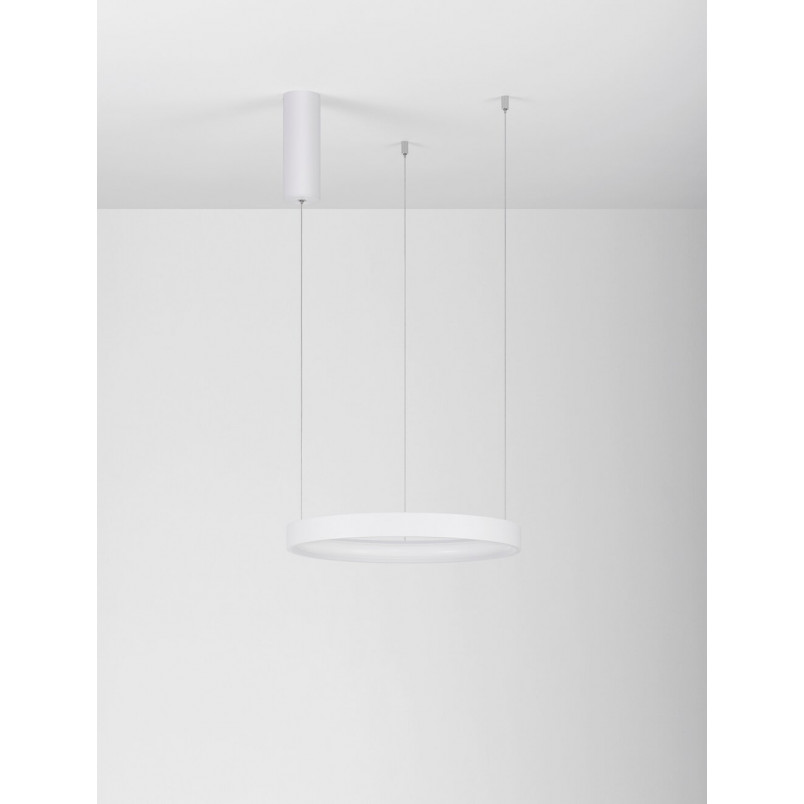 Lampa Wisząca LED Bunder 40cm Biała - Nowoczesny Design