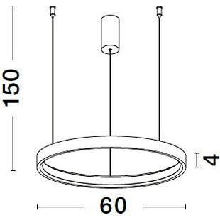 Lampa Wisząca LED Bunder 60cm - Nowoczesny Design | Decolab24