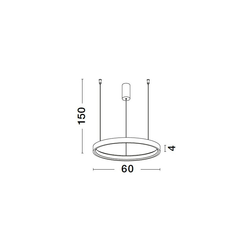 Lampa Wisząca LED Bunder 60cm - Nowoczesny Design | Decolab24