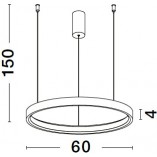 Lampa Wisząca LED Bunder 60cm - Nowoczesny Design | Decolab24