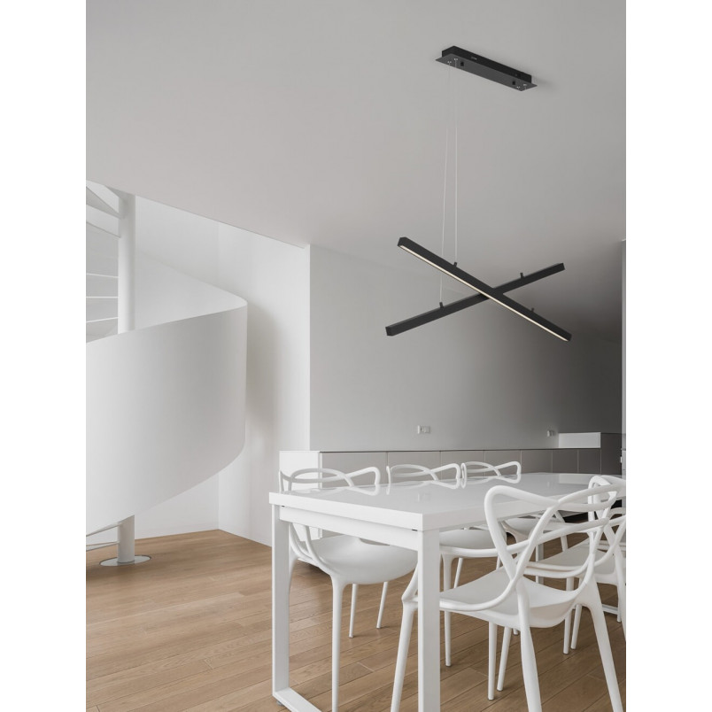 Lampa wisząca Cross LED czarna | Nowoczesne oświetlenie Decolab24