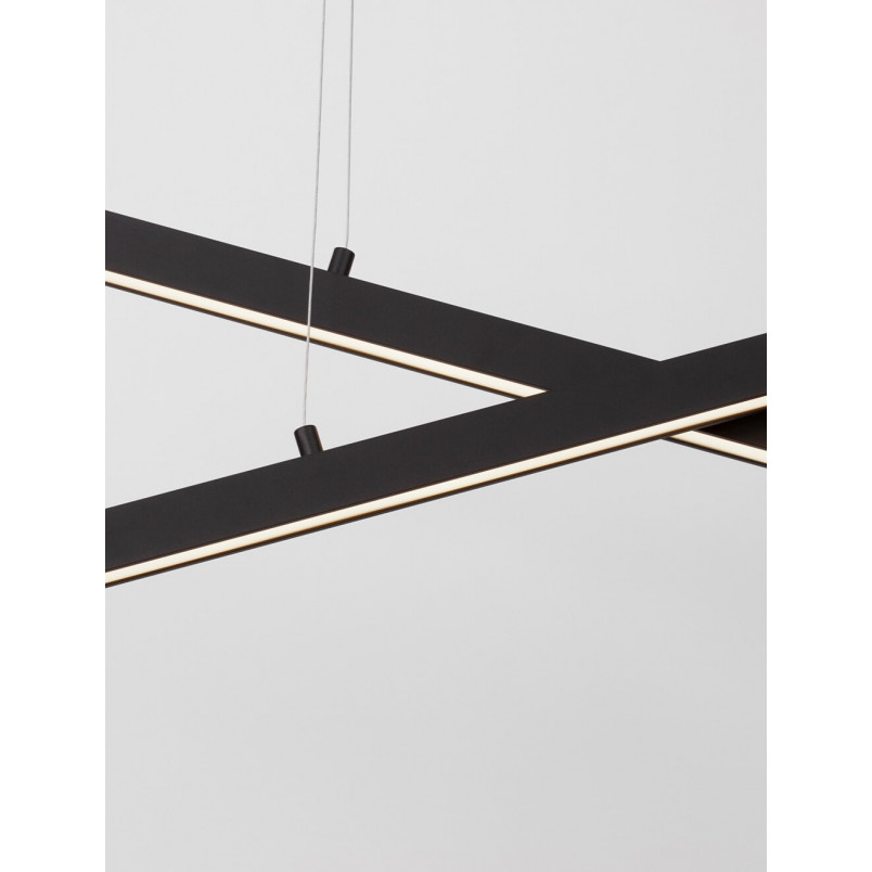 Lampa wisząca Cross LED czarna | Nowoczesne oświetlenie Decolab24