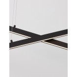 Lampa wisząca Cross LED czarna | Nowoczesne oświetlenie Decolab24