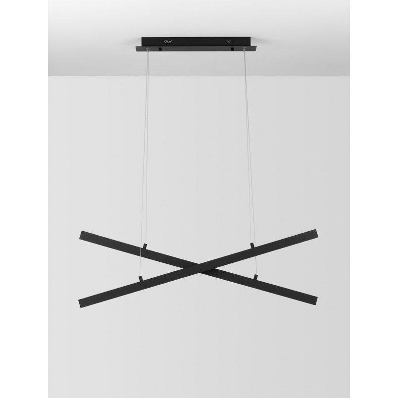 Lampa wisząca Cross LED czarna | Nowoczesne oświetlenie Decolab24