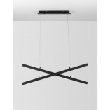 Lampa wisząca Cross LED czarna | Nowoczesne oświetlenie Decolab24