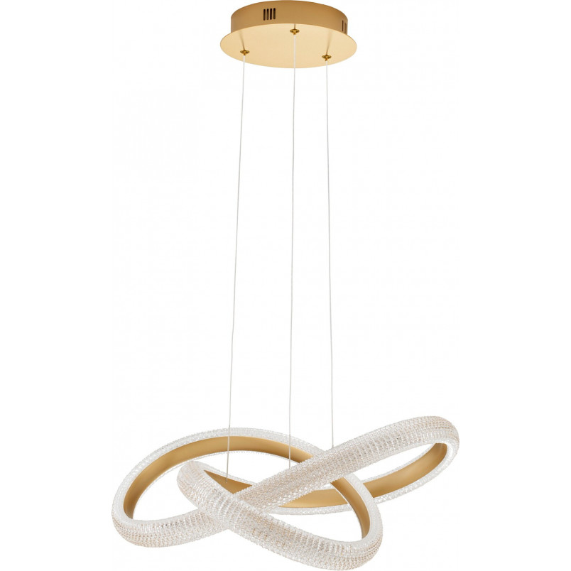 Lampa wisząca glamour mosiężna z kryształkami | Decolab24