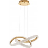 Lampa wisząca glamour mosiężna z kryształkami | Decolab24
