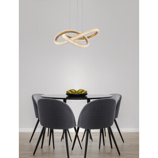 Lampa wisząca glamour mosiężna z kryształkami | Decolab24