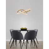 Lampa wisząca glamour mosiężna z kryształkami | Decolab24