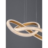 Lampa wisząca glamour mosiężna z kryształkami | Decolab24