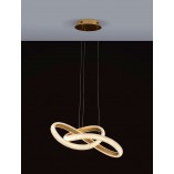 Lampa wisząca glamour mosiężna z kryształkami | Decolab24