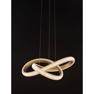 Lampa wisząca glamour mosiężna z kryształkami | Decolab24