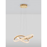 Lampa wisząca glamour mosiężna z kryształkami | Decolab24