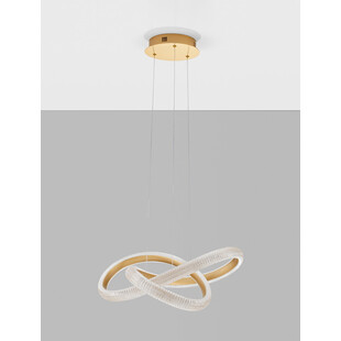 Lampa wisząca glamour mosiężna z kryształkami | Decolab24