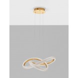 Lampa wisząca glamour mosiężna z kryształkami | Decolab24